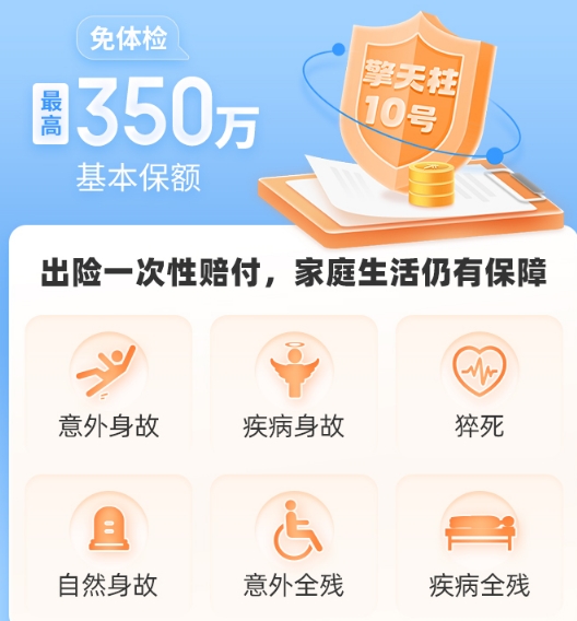 中意擎天柱10号(一生中意版)定期寿险基础保障