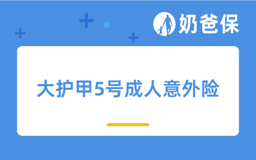 大护甲5号成人意外险怎样？意外险有什么用？