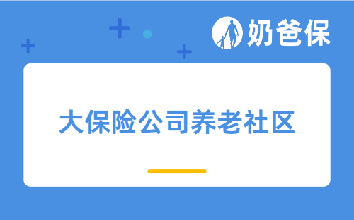 目前大保险公司养老社区有哪些？有几家？