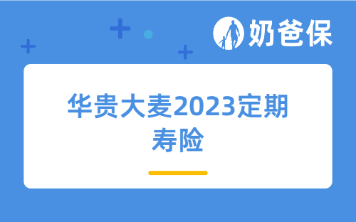 华贵大麦2023定期寿险怎么样？值得买吗？