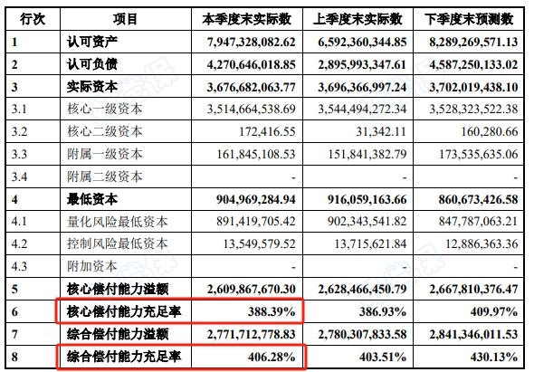 大家养老偿付能力