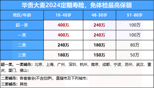 华贵大麦2024定期寿险