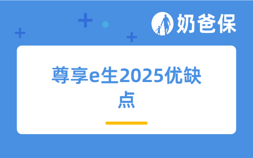 尊享e生2025优缺点有哪些?值不值得买?