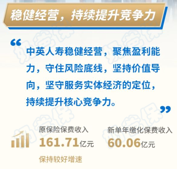 中英人寿2023年保费收入