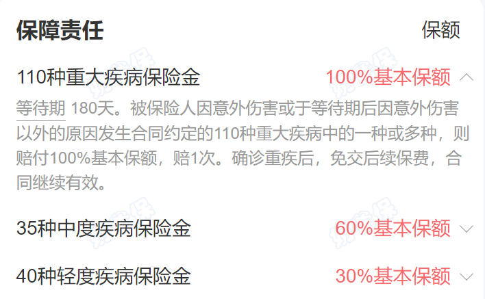 重疾险基础保障