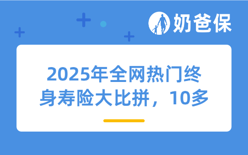 2025年全网热门终身寿险大比拼，10多款产品哪款收益高？