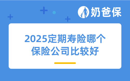 2025定期寿险哪个保险公司比较好？定期寿险怎么买最合适？